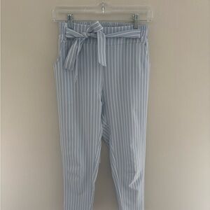 Striped Light Blue Women's Pants